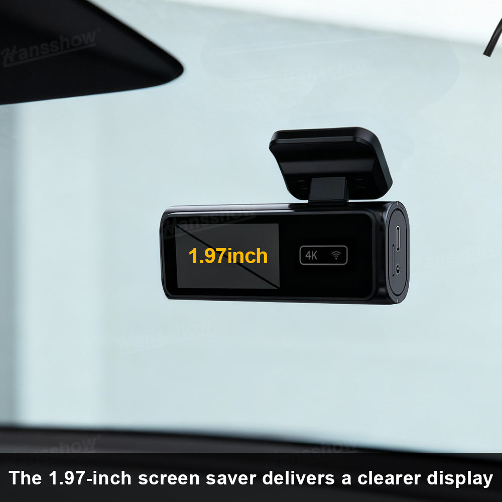 4K Front/1080P Rear Dash Cam with 1.97 Inch Screen for Tesla Model Y...