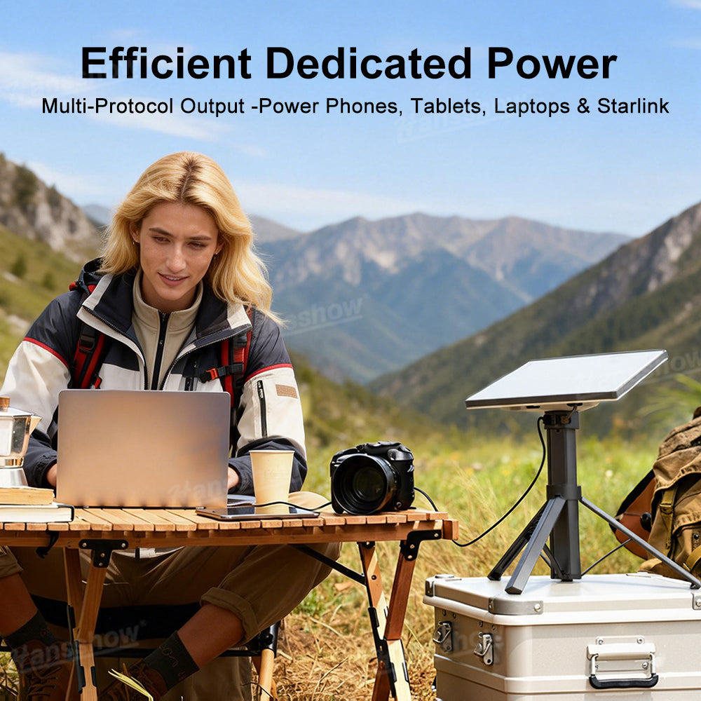 Portable Starlink Mini Power Mount with Integrated Tripod - Side View