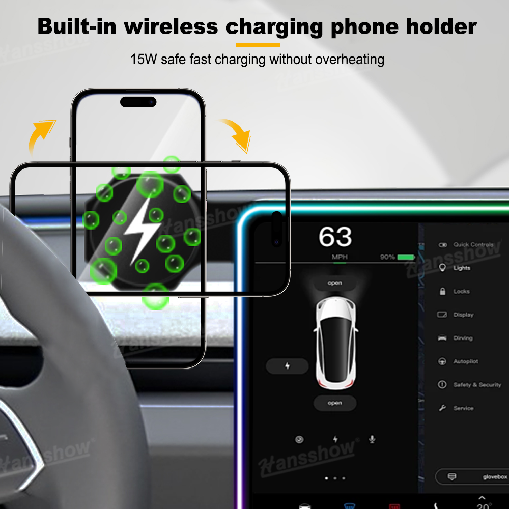 Wireless charging capability of Model 3/Y Screen Ambient Light