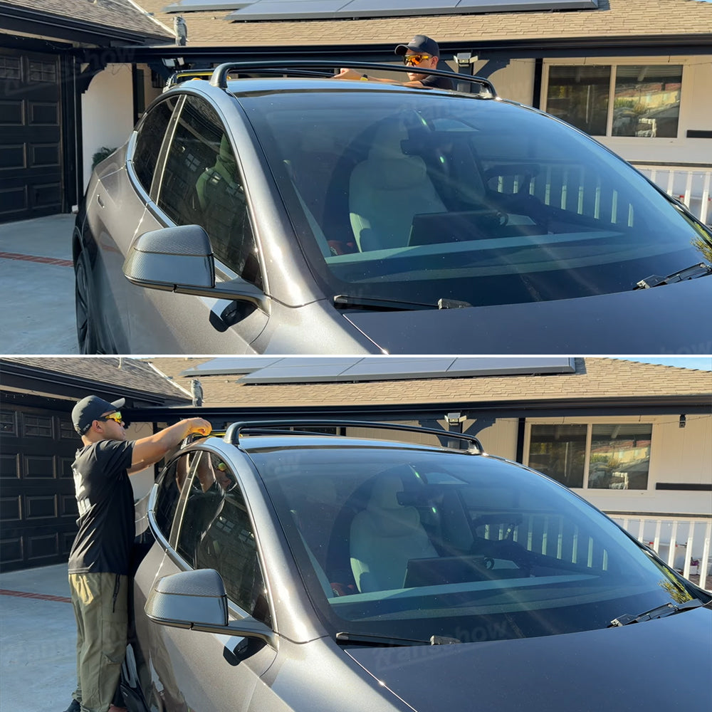 Model Y Juniper Roof Rack Crossbars for Tesla aerodynamic design