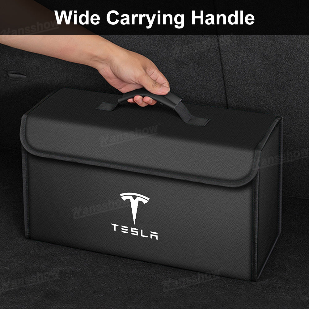 Foldable Trunk Organizer for Tesla Model Y side angle