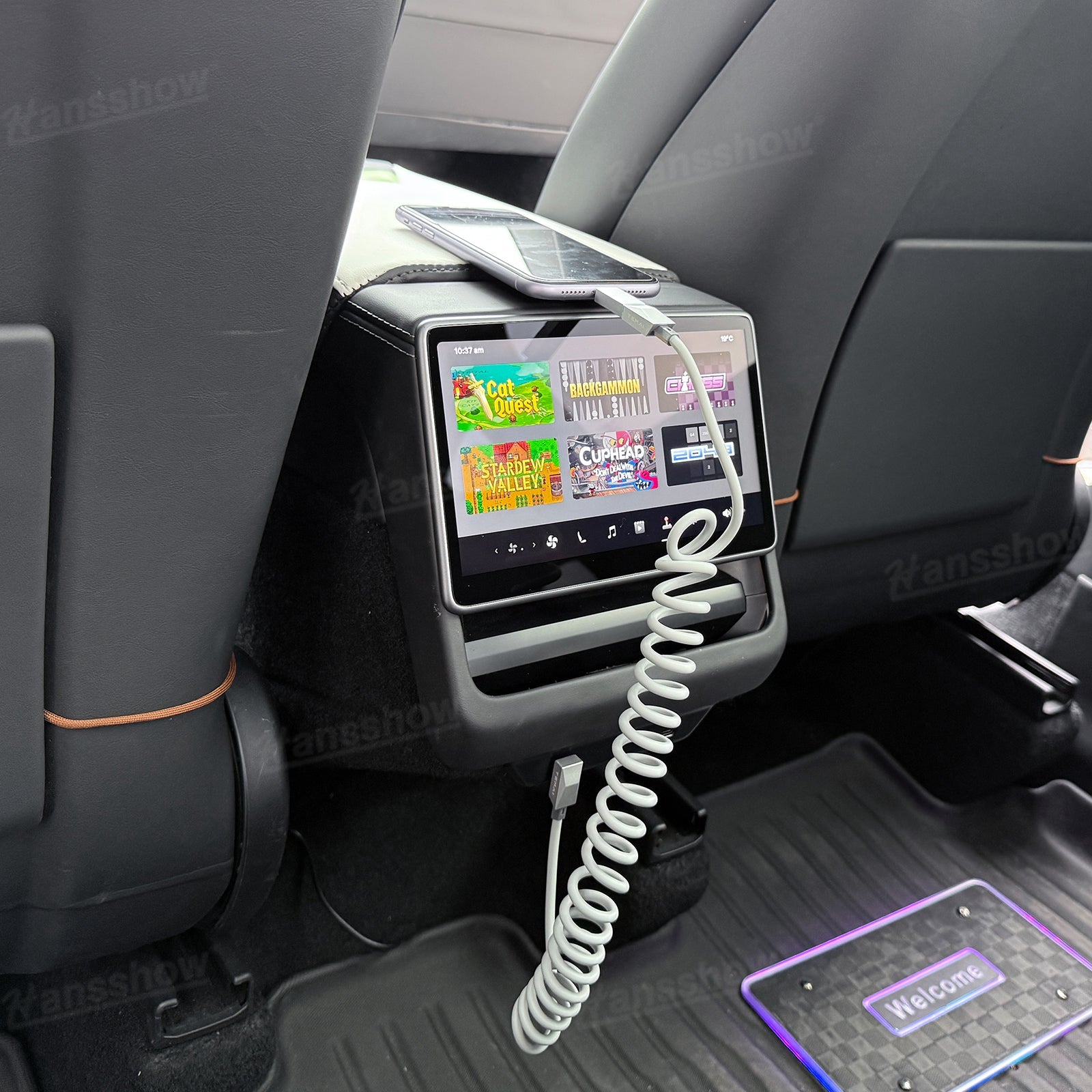 100W Fast Charging Retractable Cable with Cyber-Inspired Design & Magnetic...