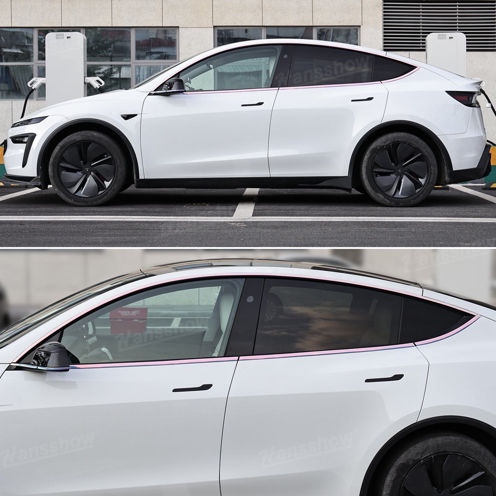 Model Y Juniper Protector Strips on passenger side mirror