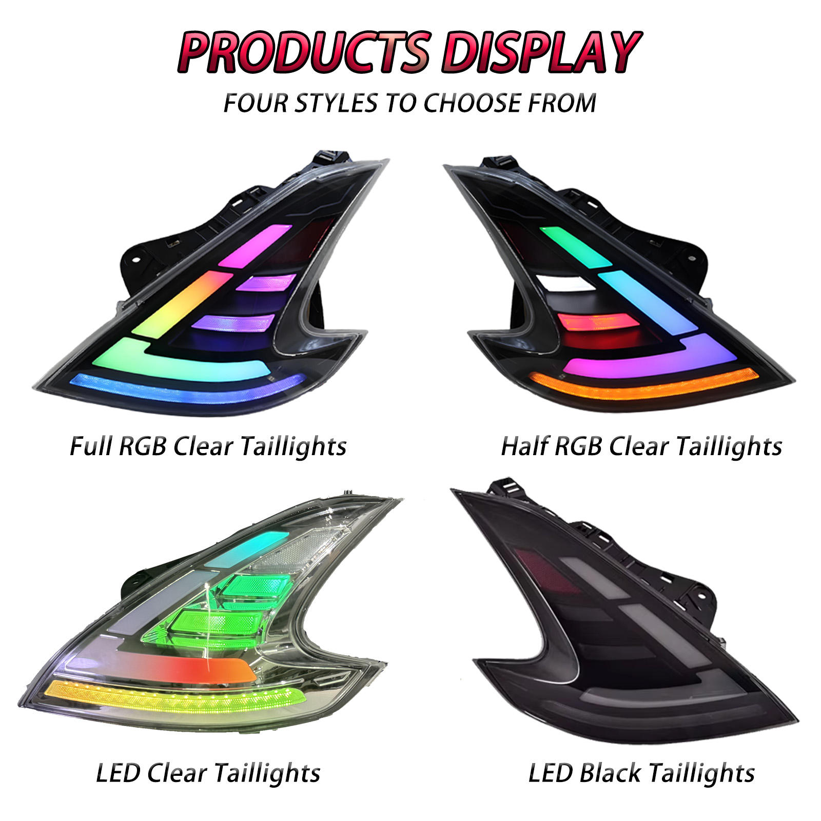 Nissan 370z 08-19 Chrome Taillights RGB