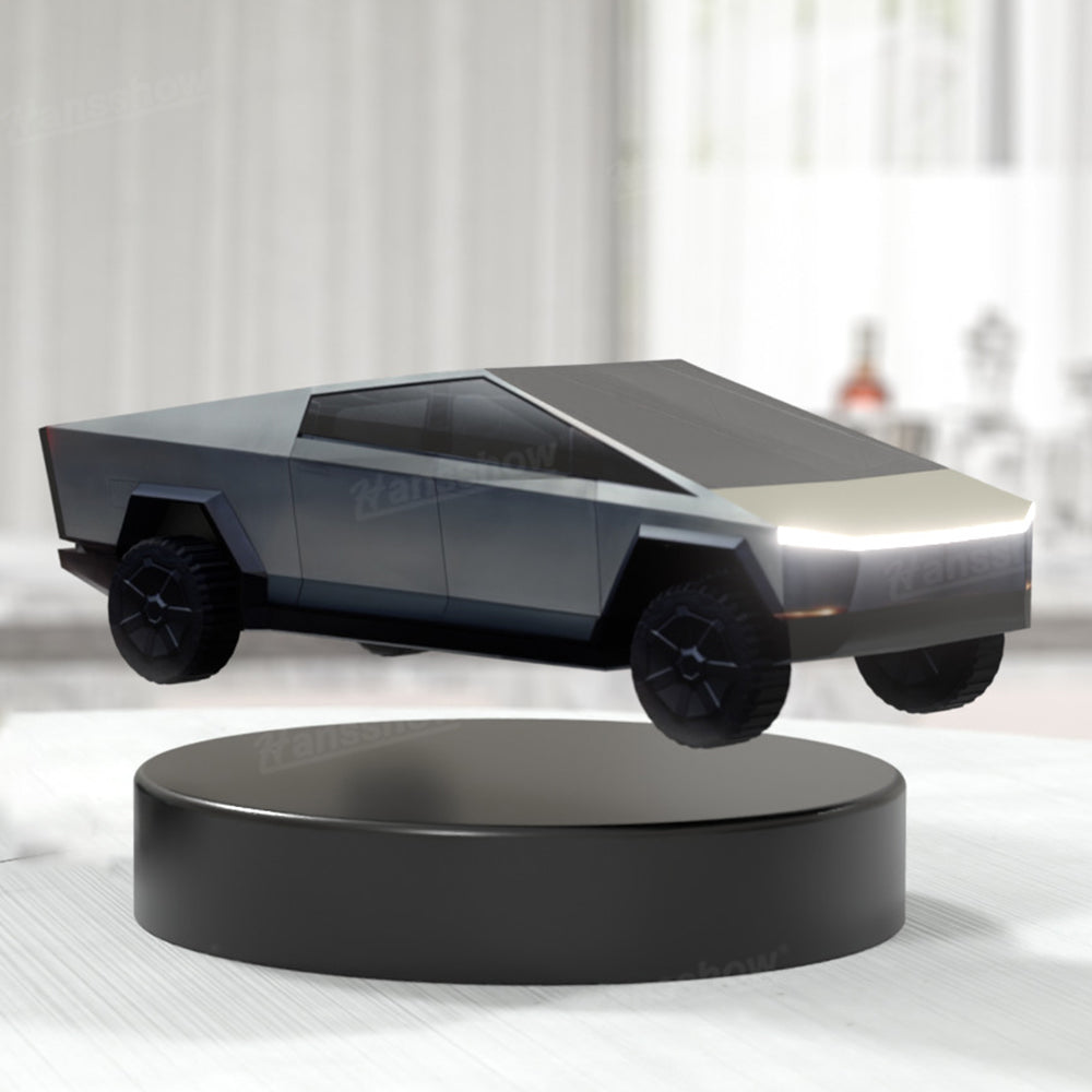 Levitating Cybertruck Model 360° Magnetic Floating Display front view