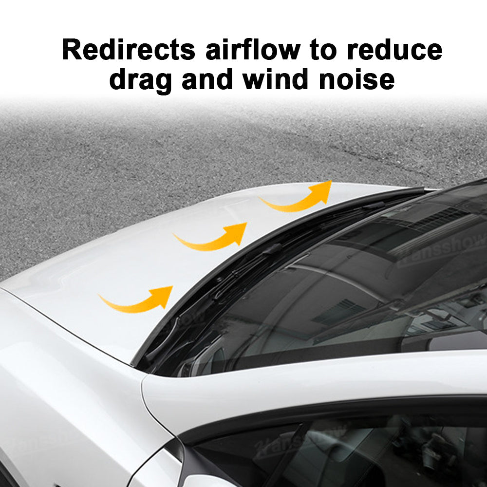 Model Y Juniper Hood Wind Deflector side angle