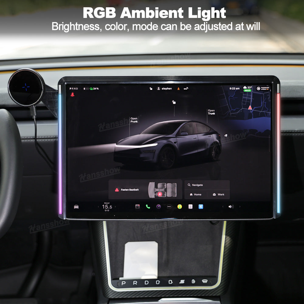 Model 3/Y Screen Ambient Light in action with phone