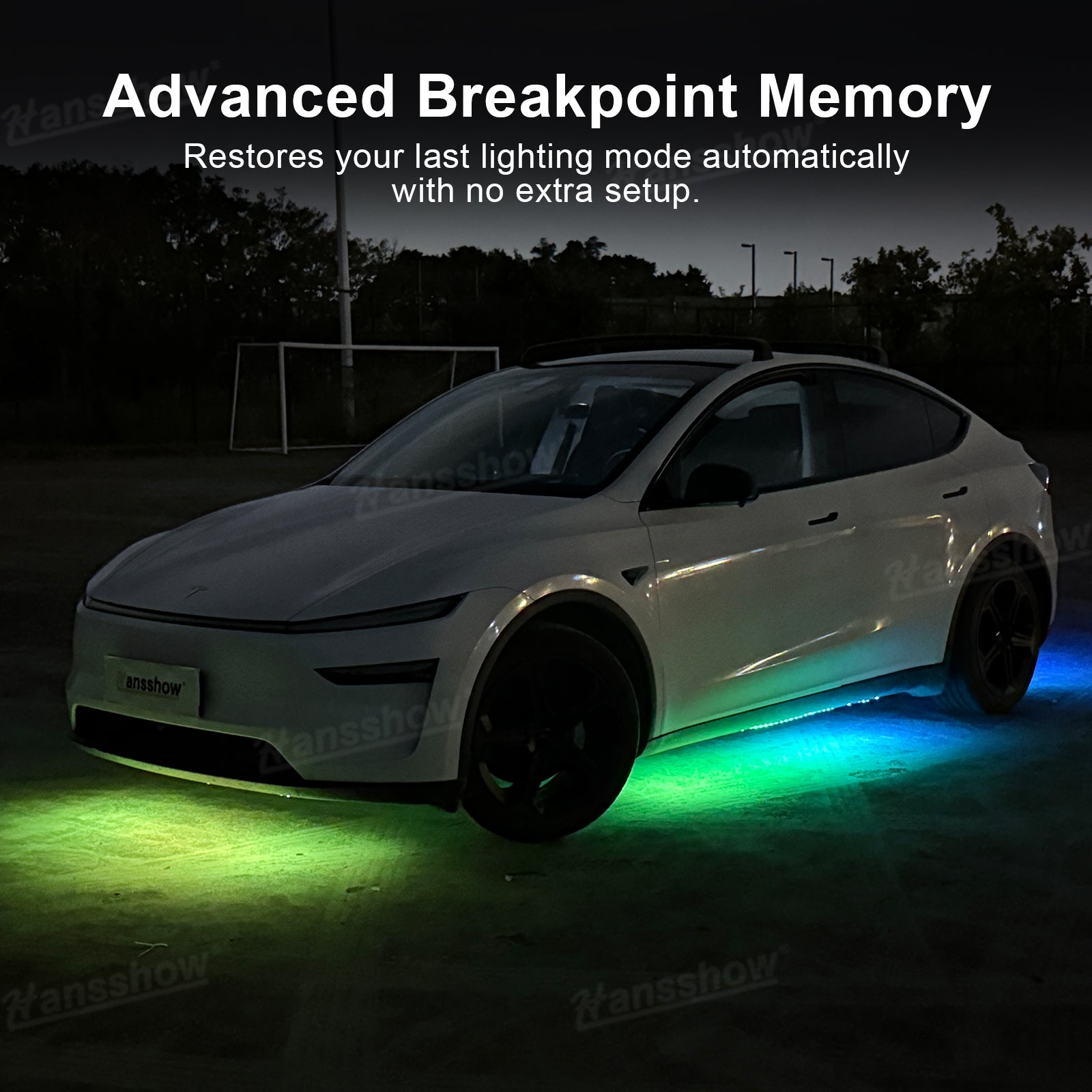 Model Y Juniper Underglow Lights LED Chassis Ambient Lighting Kit - smartphone control interface