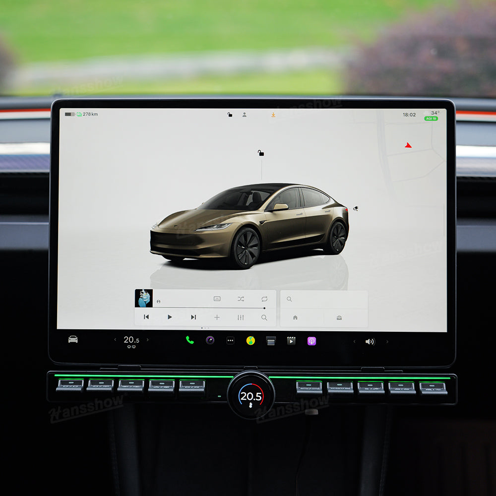 Center Console Physical Control Button for Tesla Model Y/3 - Front view