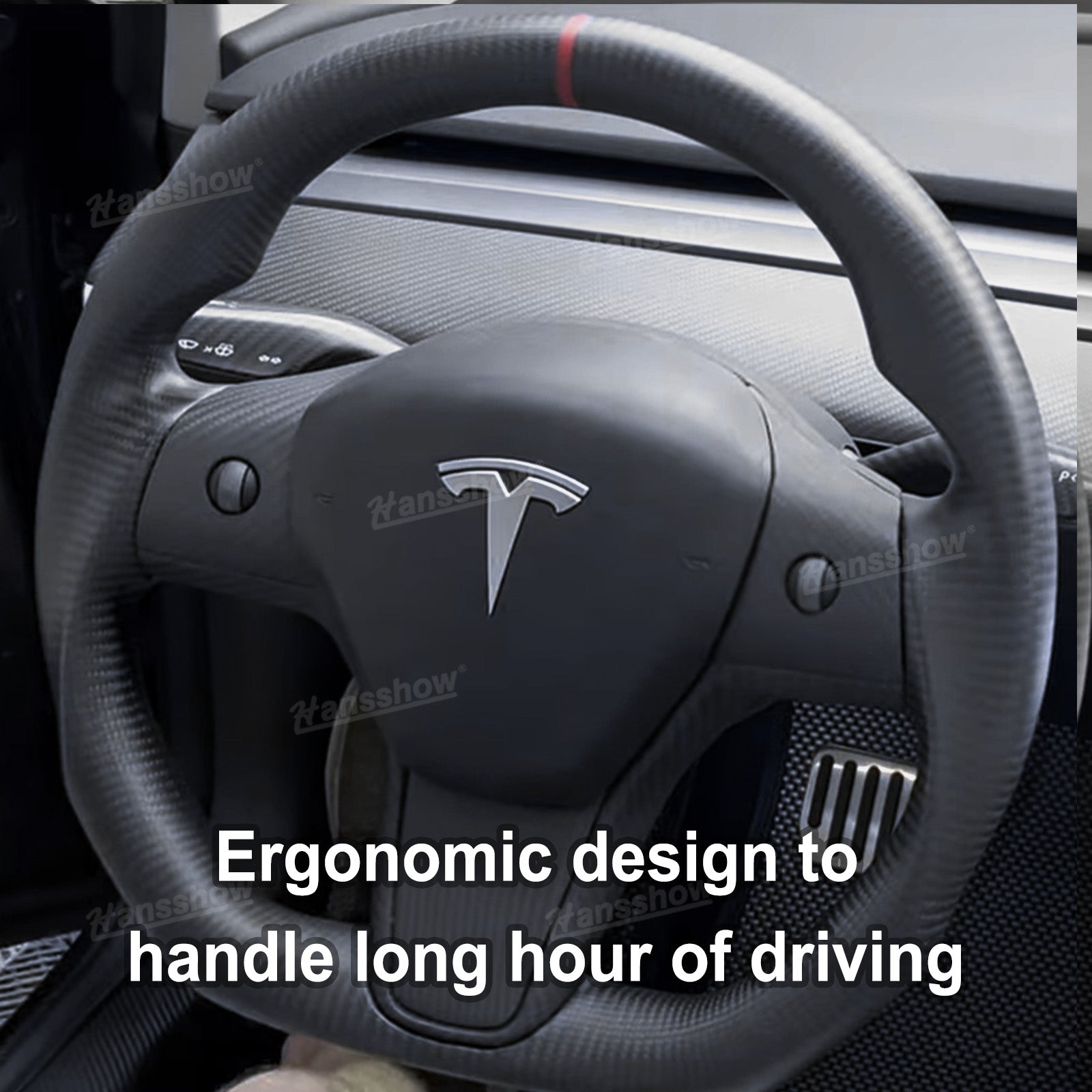 Model 3/Y Full Carbon Fiber Steering for Tesla Model Y