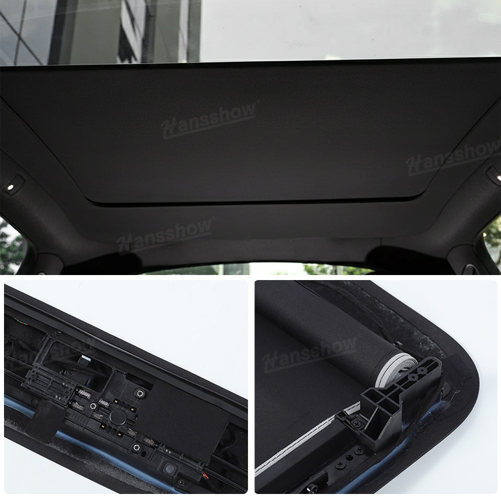 Model Y Juniper Power Sunshade in action on a sunny day