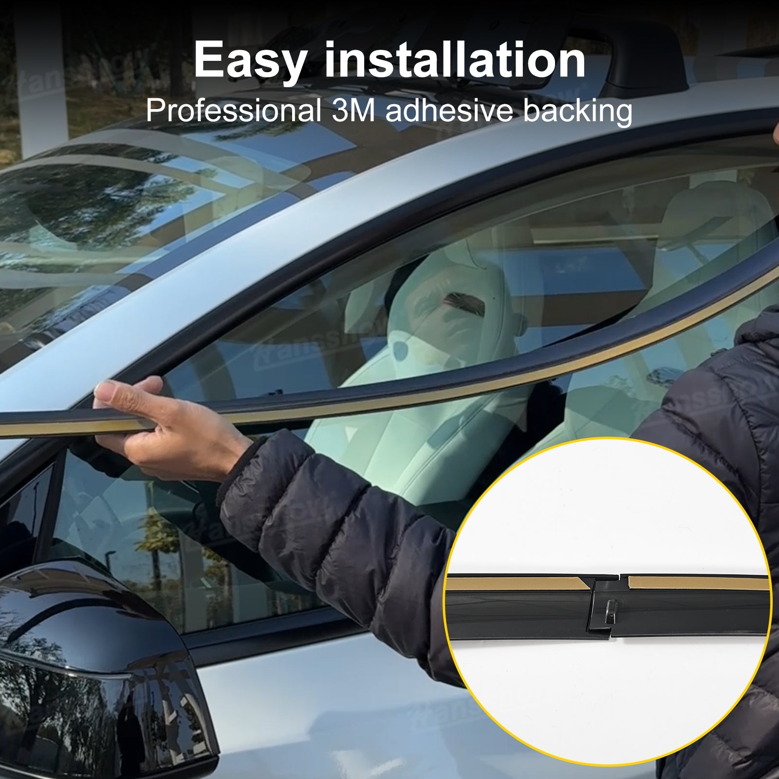 Model Y Juniper Rain Guards showing sleek design