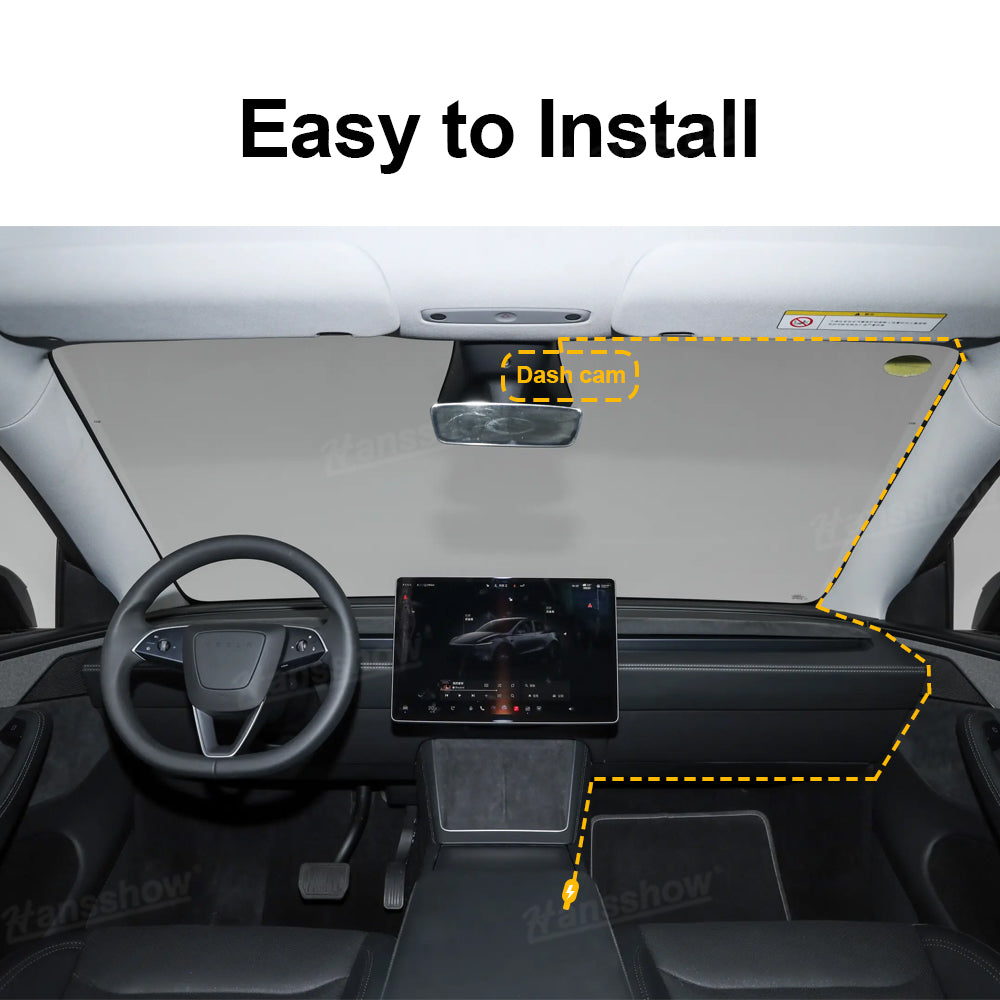 4K Front/1080P Rear Dash Cam with 1.97 Inch Screen for Tesla Model Y...