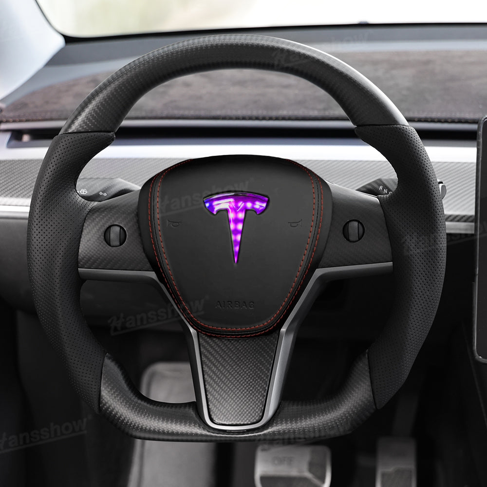 Model 3/Y Airbag Replacement Cover with LED Illuminated Letter Logo