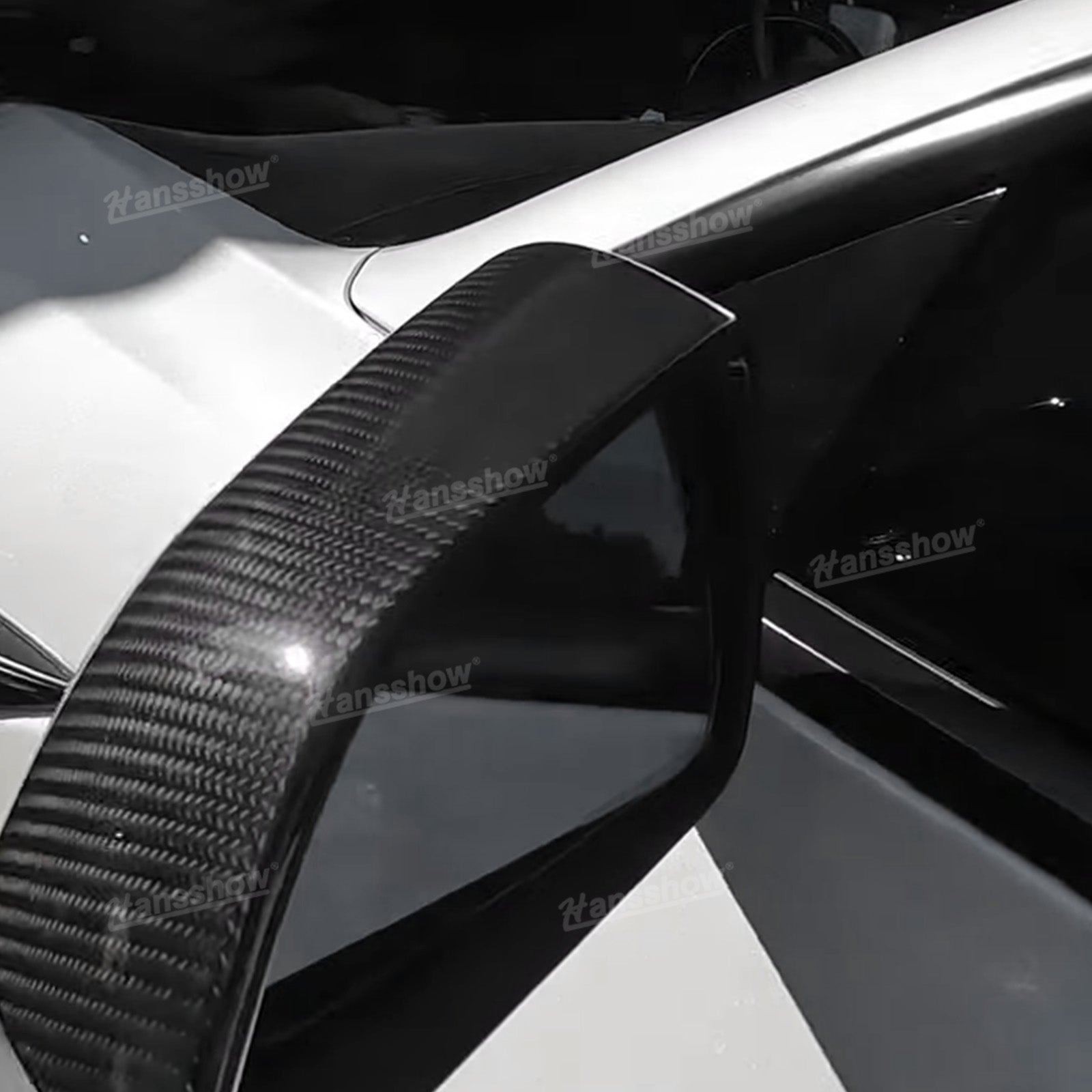 Model 3/Y Real Carbon Fiber Rearview Mirror Cover for Tesla Model Y - lifestyle shot
