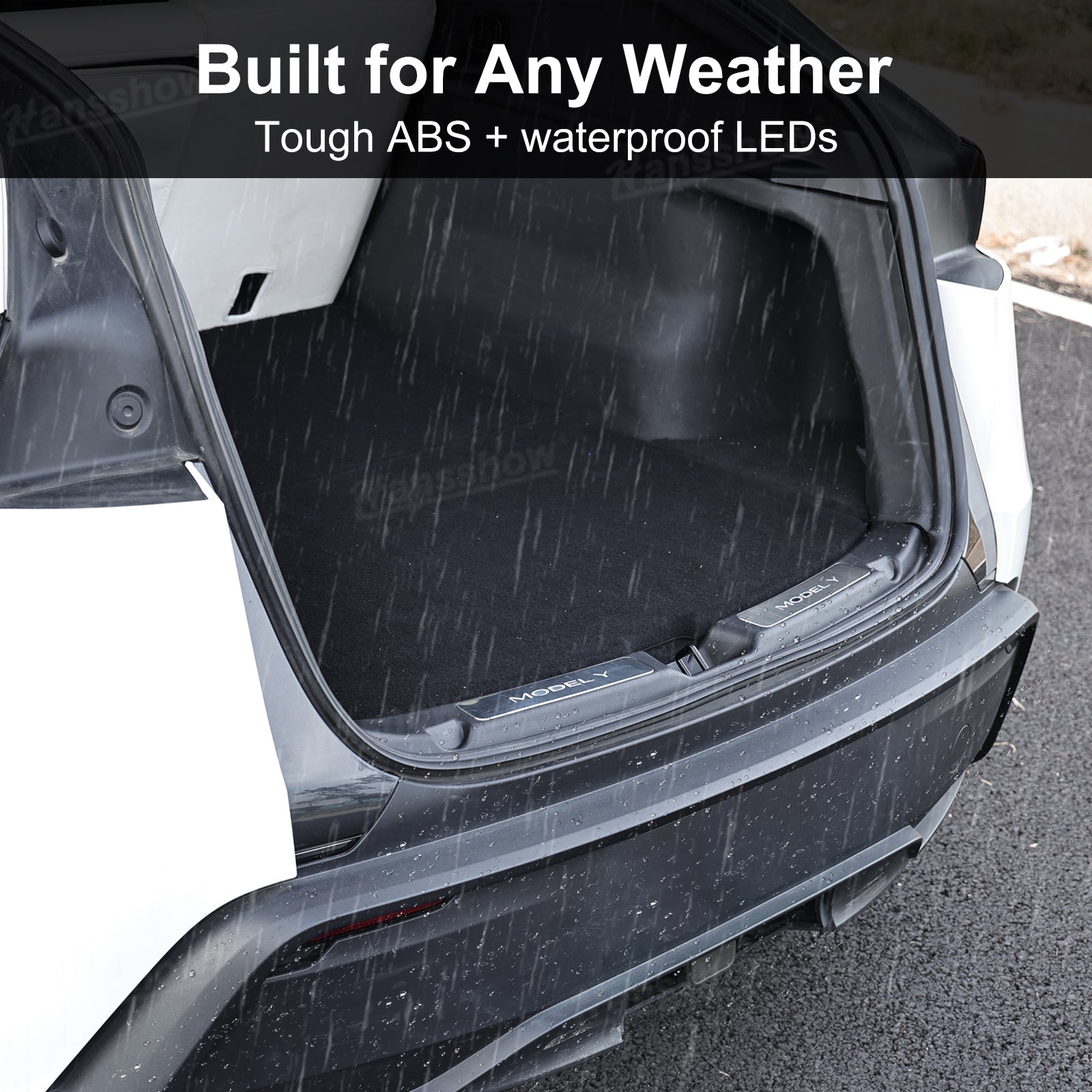 Model Y Juniper Door Sill stainless steel detail