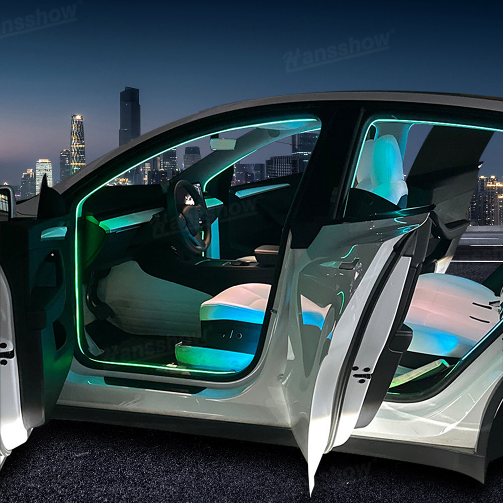 Door LED Strip Lights for Tesla Model Y/Y Juniper - Front View