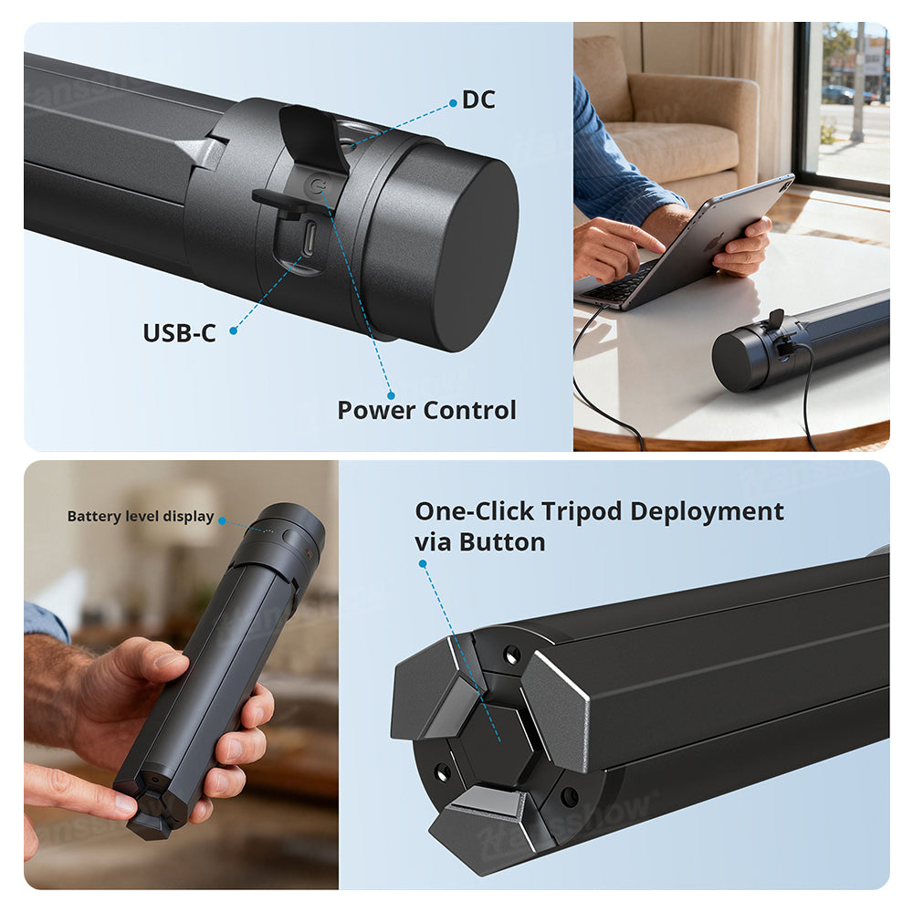 Portable Starlink Mini Power Mount with Integrated Tripod - Top View