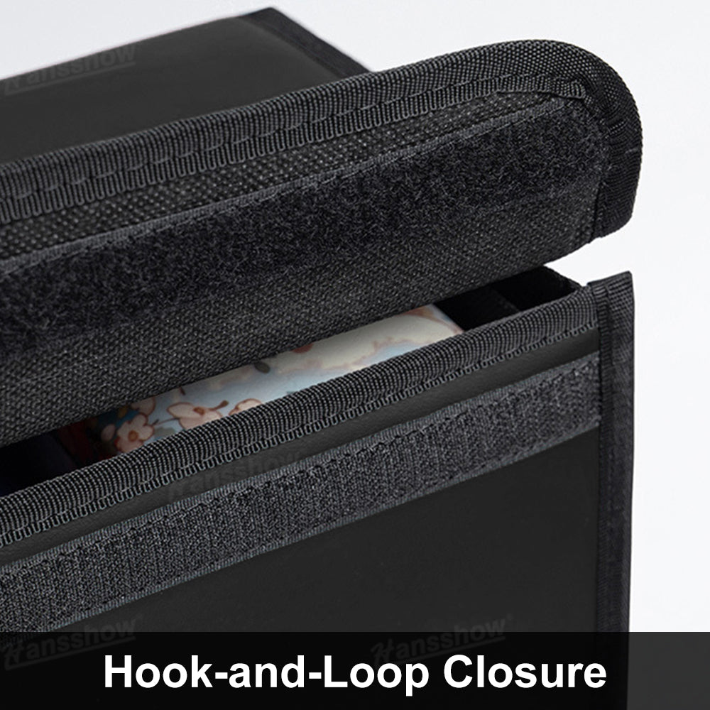 Foldable Trunk Organizer for Tesla Model Y with carbon fiber texture