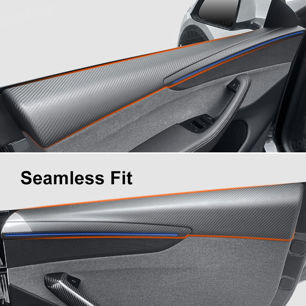 Side view of Model Y Juniper Full Upper Door Panel