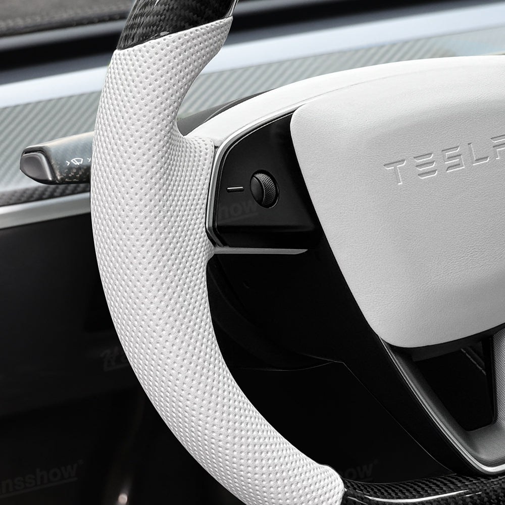 Model Y Juniper Steering Wheel Carbon Fiber Style D-shaped design