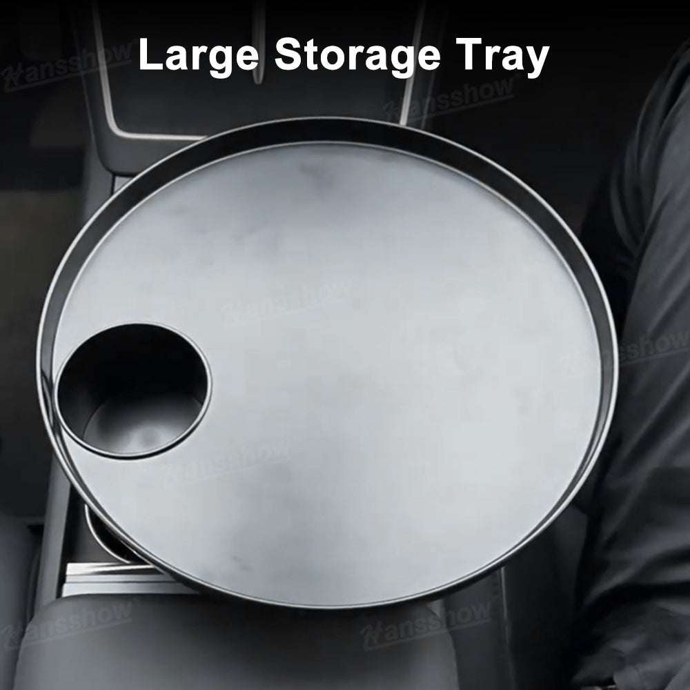 Model Y Juniper/3 Highland Center Console Tray Table 360° Rotating Floating...