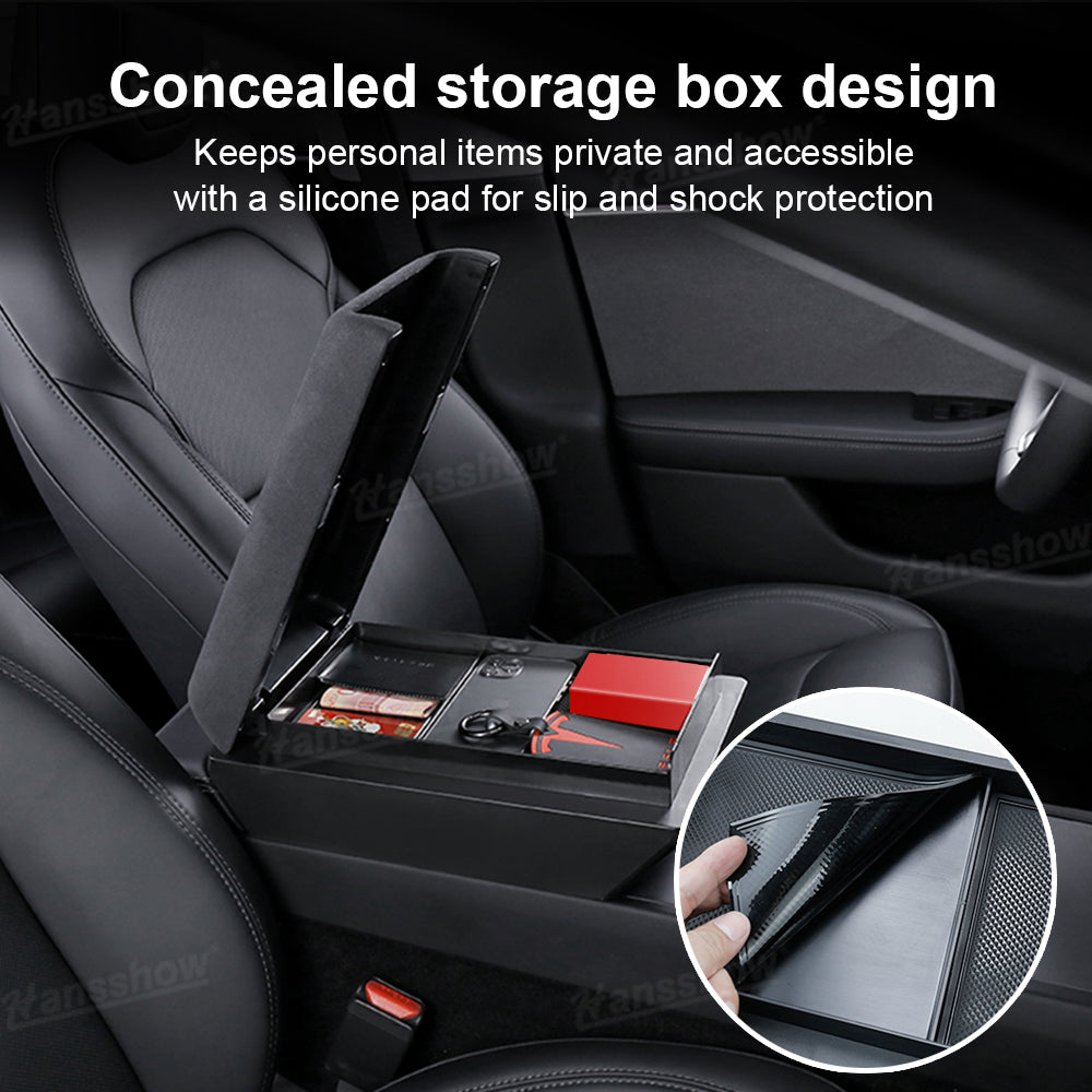 Model Y Juniper Armrest Pad side angle view