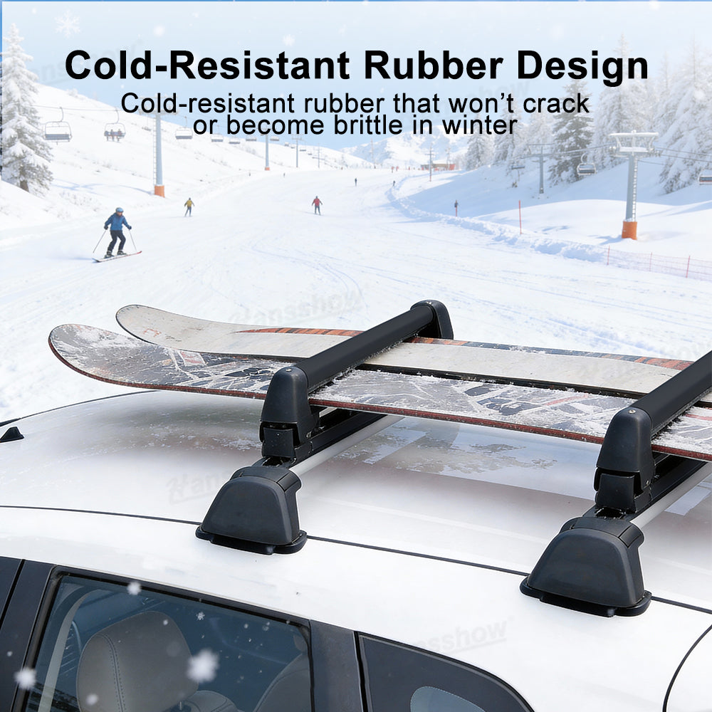 Model Y/Y Juniper Ski Rack with skis loaded for winter