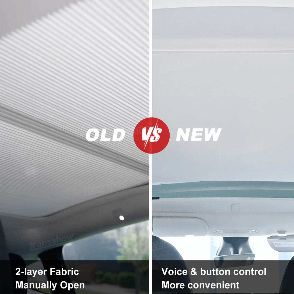 Electric Powered Sunshade for Tesla Model Y - installed view