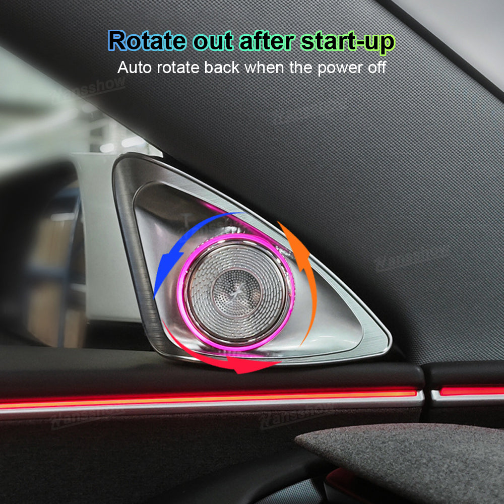 Model Y Rotating Speaker 4D Audio installed view