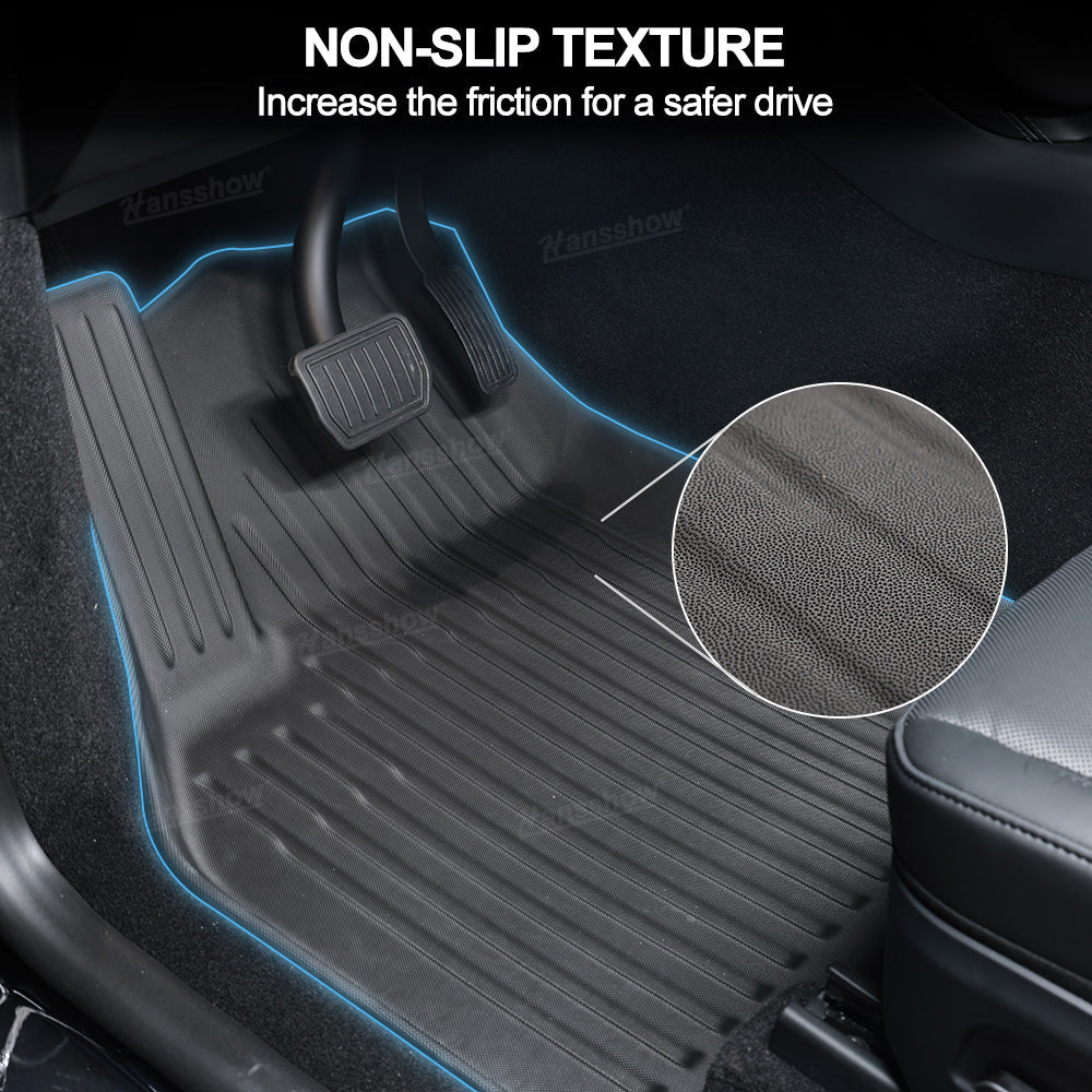 Model Y Juniper Floor Mats TPE Trunk Liners close-up detail