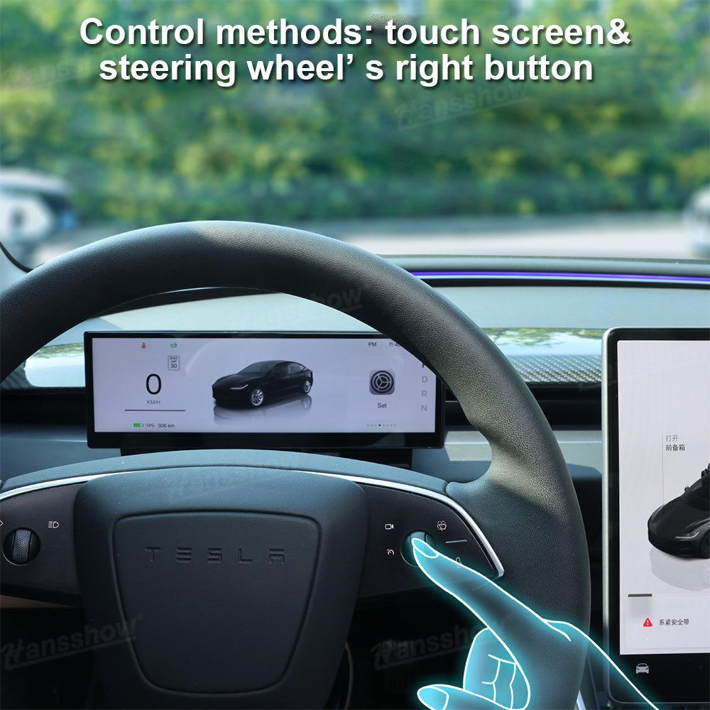 10.88-Inch Heads Up Display for Tesla Model 3 Highland angle view
