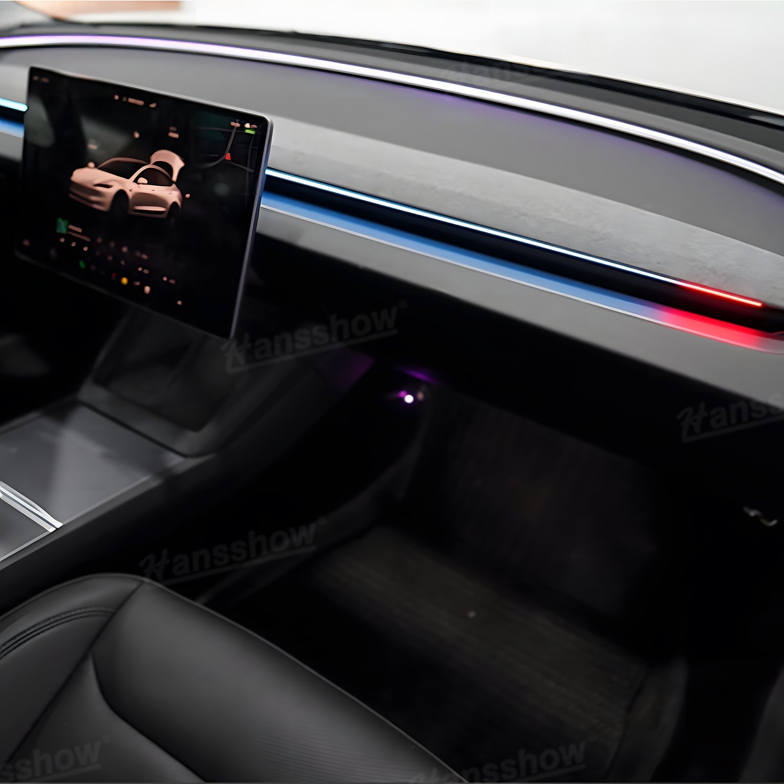 Model Y/Y Juniper Streamer Ambient Light LED Strip front view