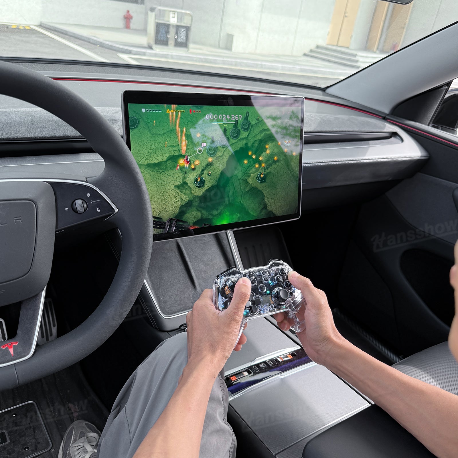 Wireless Game Controller with LED Ambient Lighting for Tesla Model Y - ambient lighting colors