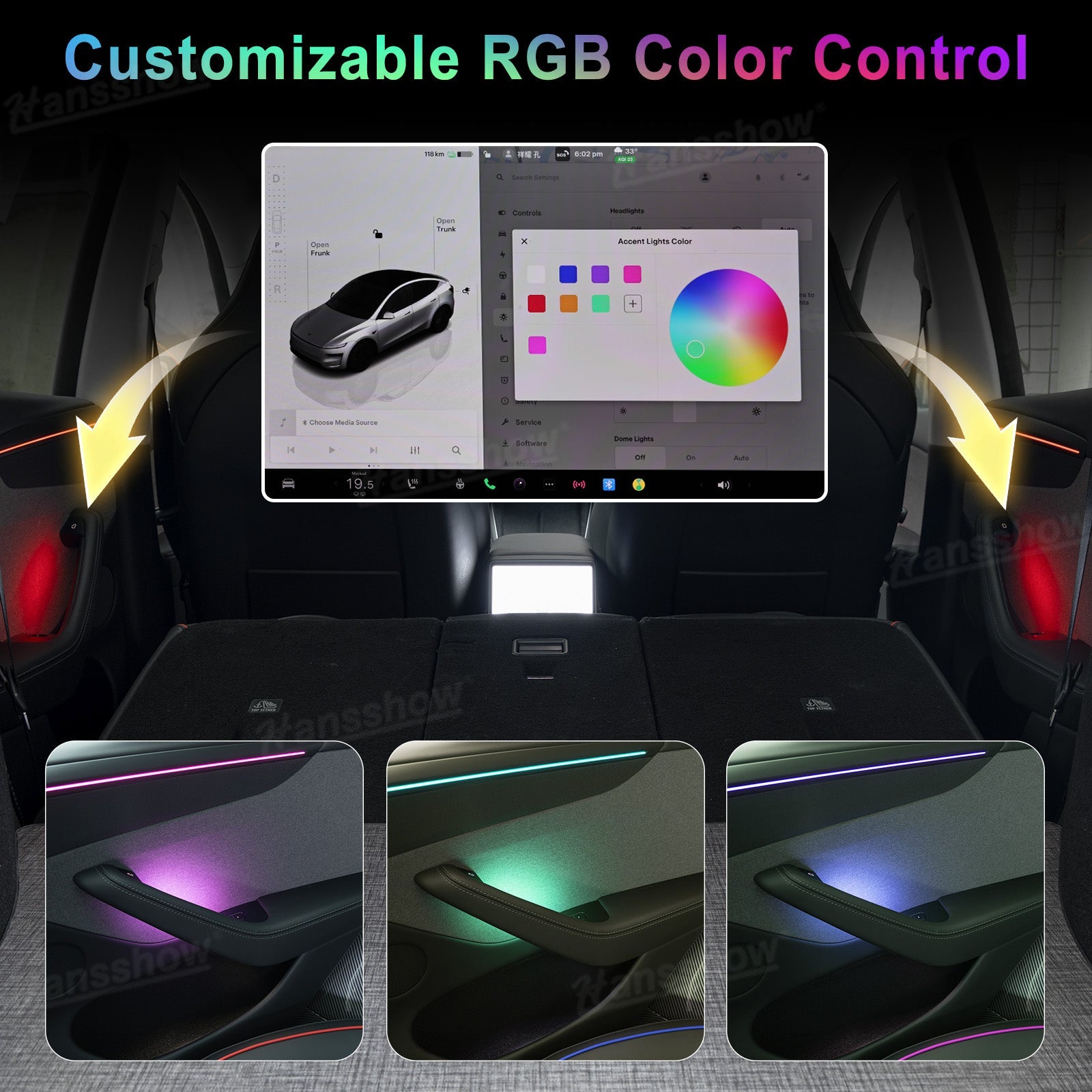 Model Y Juniper Ambient Lighting Kit footwell lights