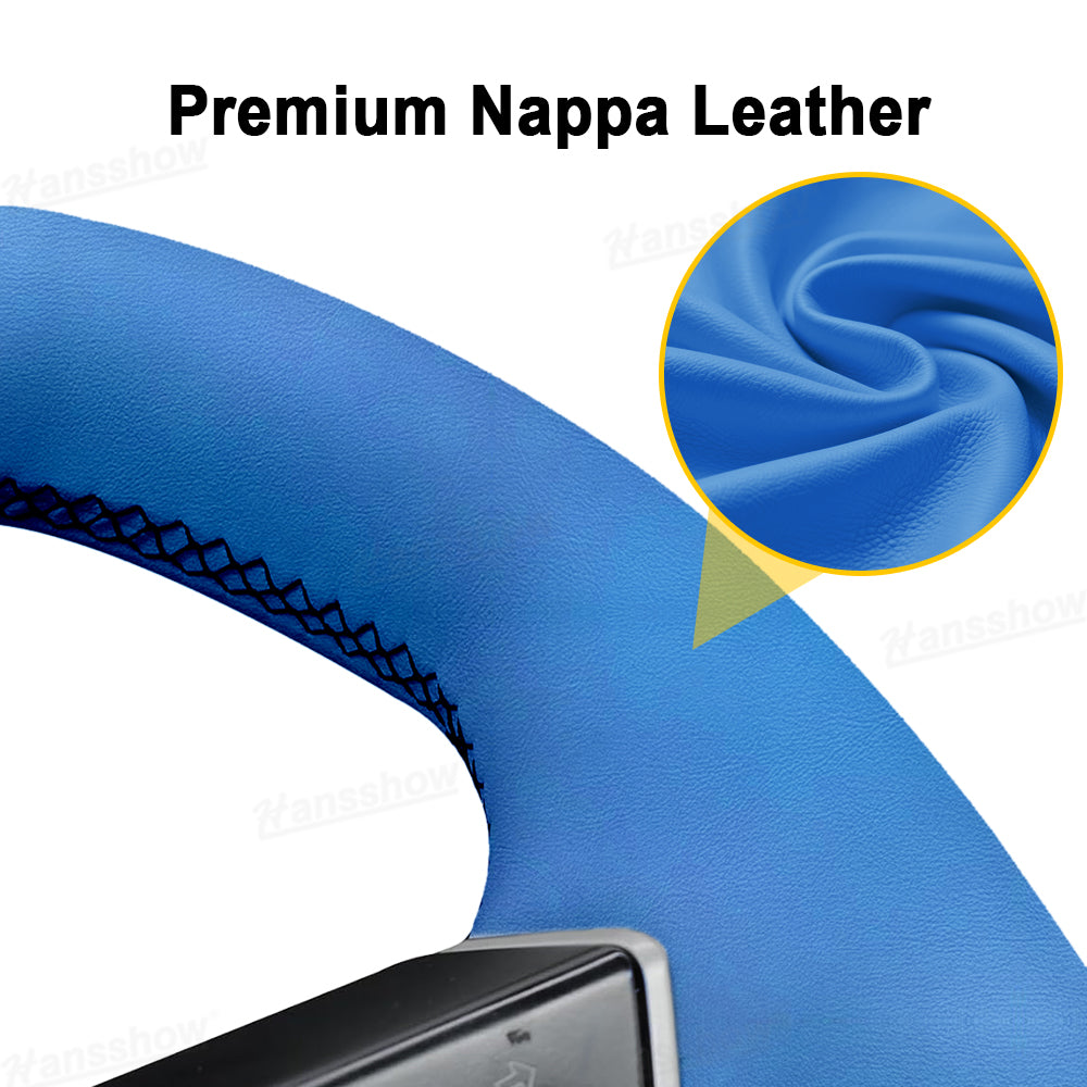Model Y Juniper DIY Hand Stitching Steering Wheel Wrap stitching detail
