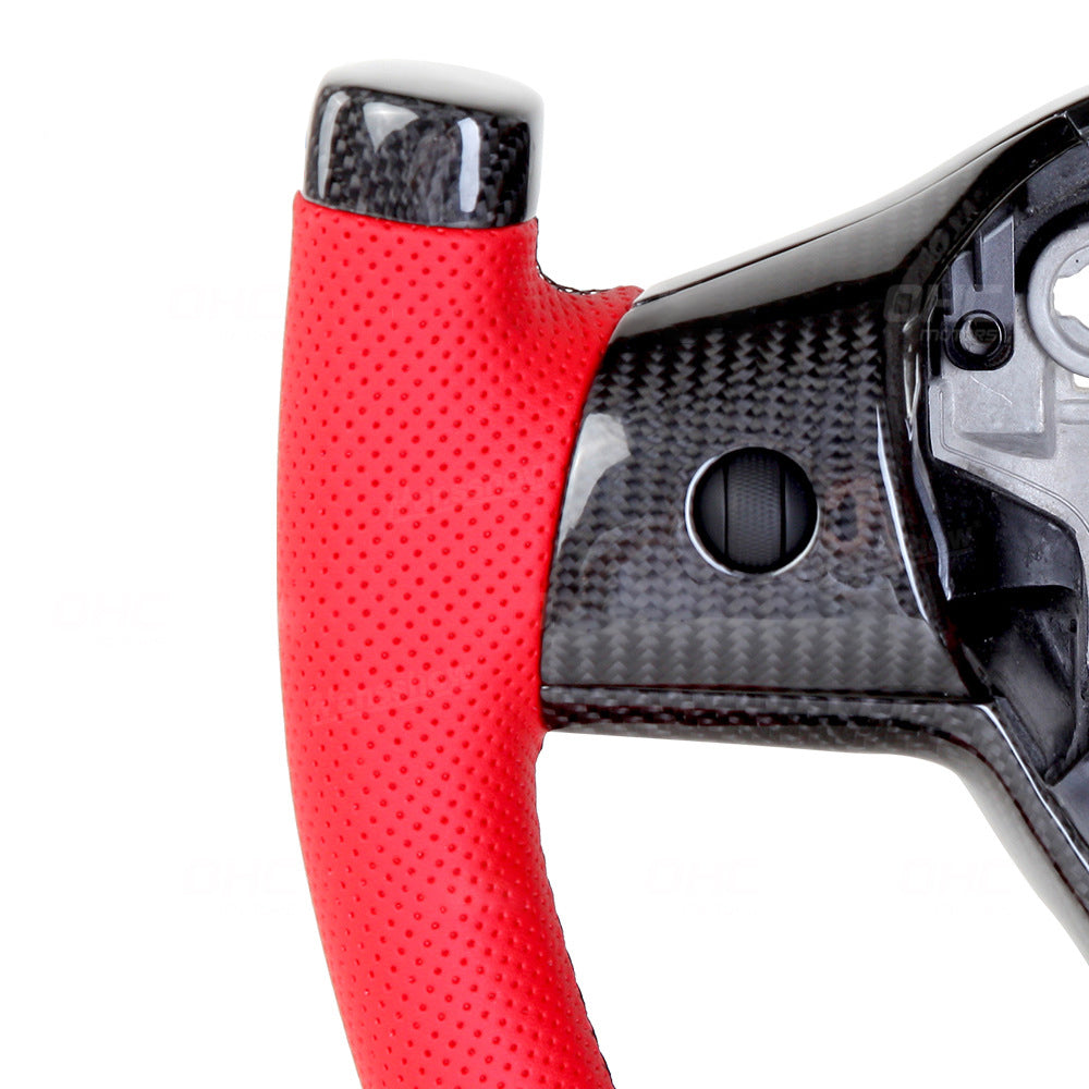 Model 3 / Y Custom Carbon Fiber Steering Wheel F1 Style for Tesla Model Y - Grip texture