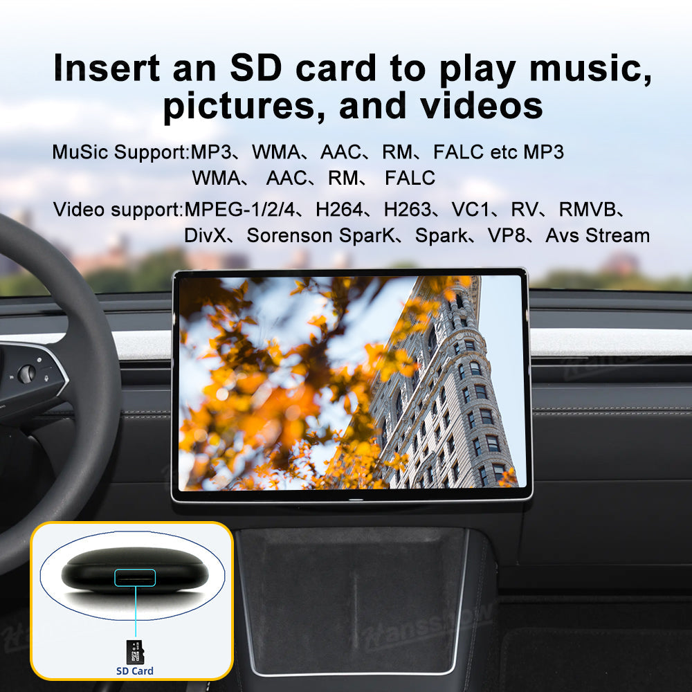 Wireless CarPlay Adapter AI Box for Tesla Model Y Juniper - rear view