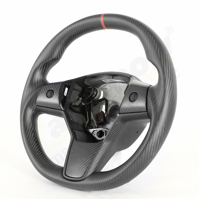 Model 3/Y Full Carbon Fiber Steering for Tesla Model Y