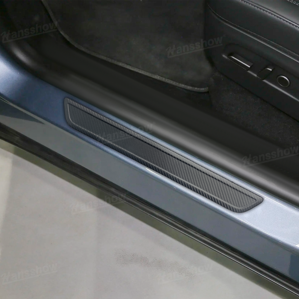 Model Y Juniper Real Carbon Fiber Door Sill Covers front view