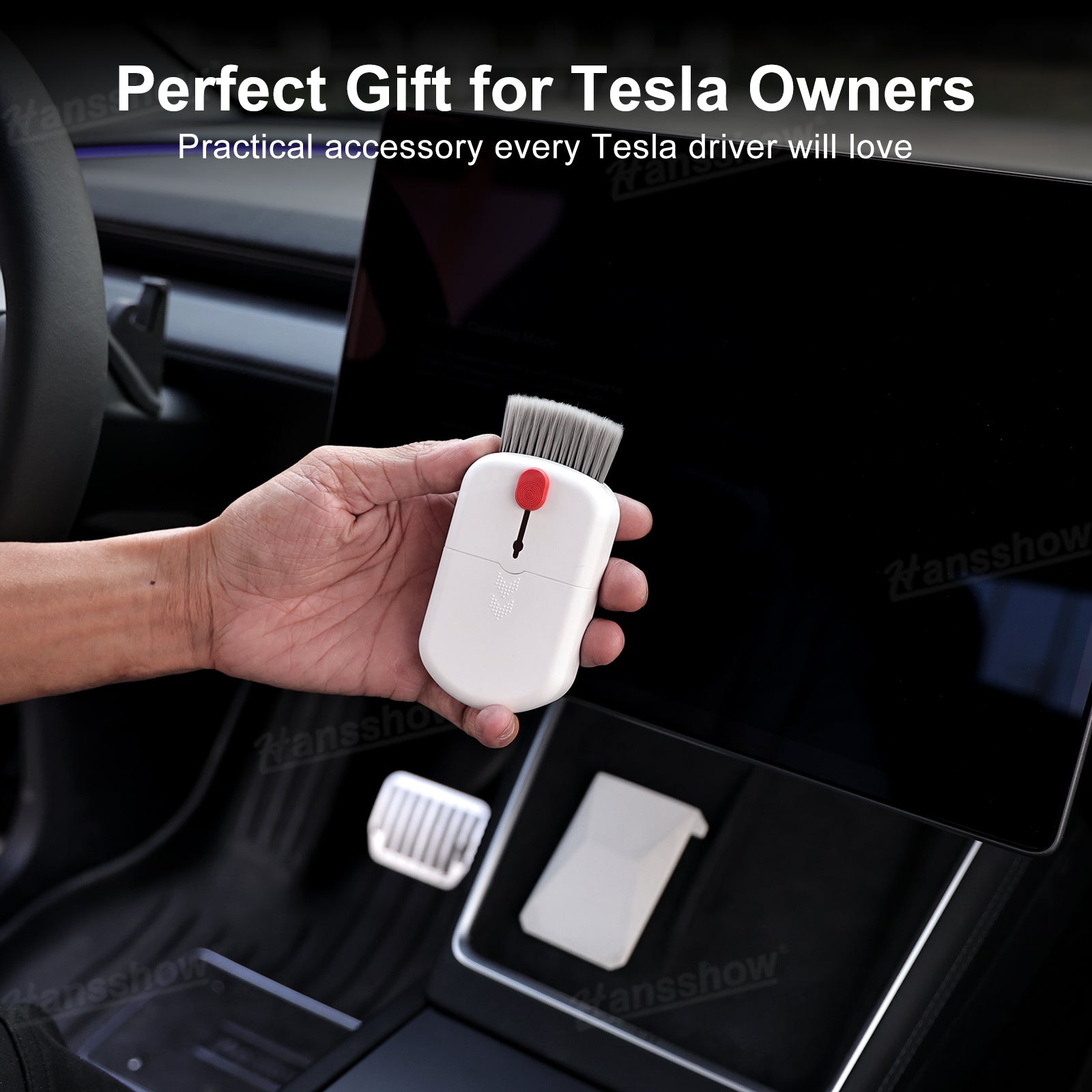 Screen Cleaner for Tesla Center Screen with clear display after use