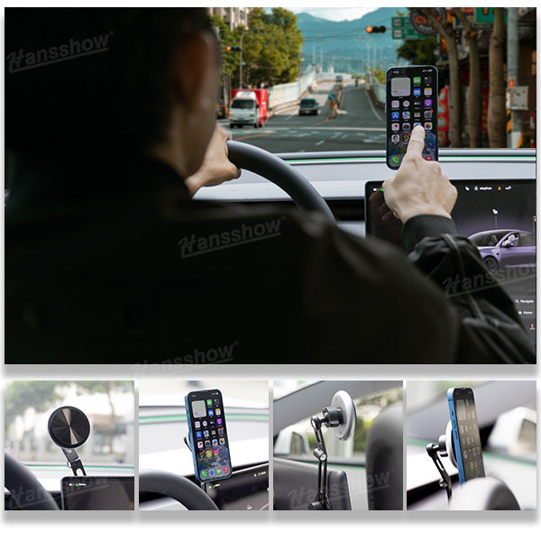 Tesla Phone Mount Magnetic Car Phone Holder installed in Model 3