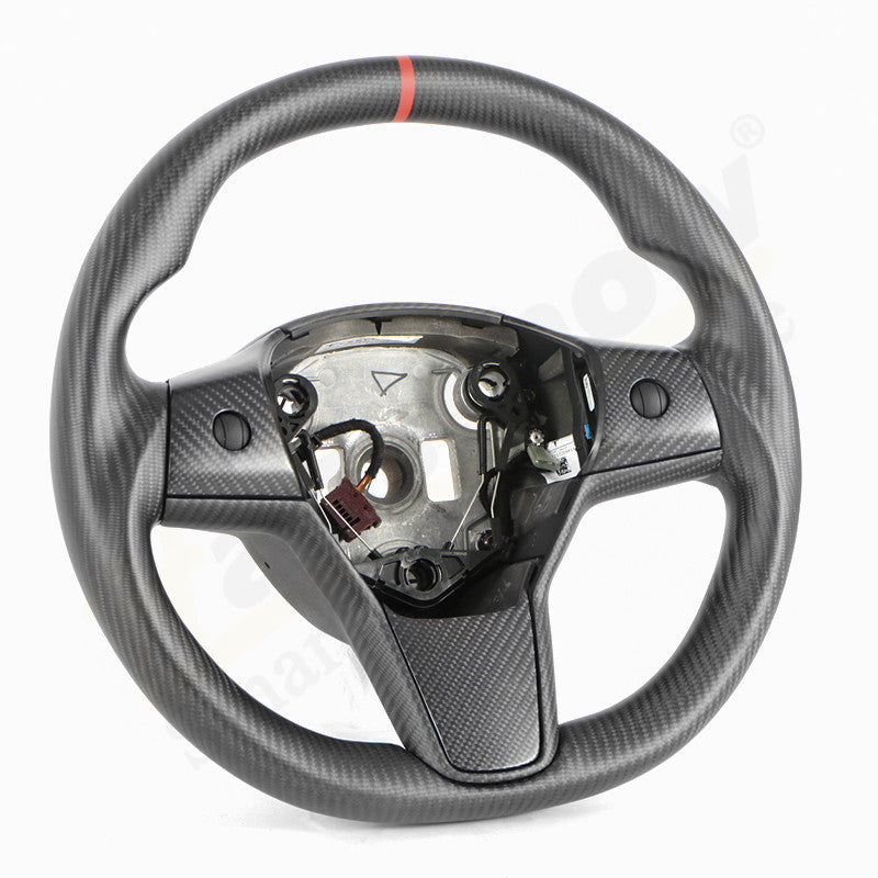 Model 3/Y Full Carbon Fiber Steering for Tesla Model Y