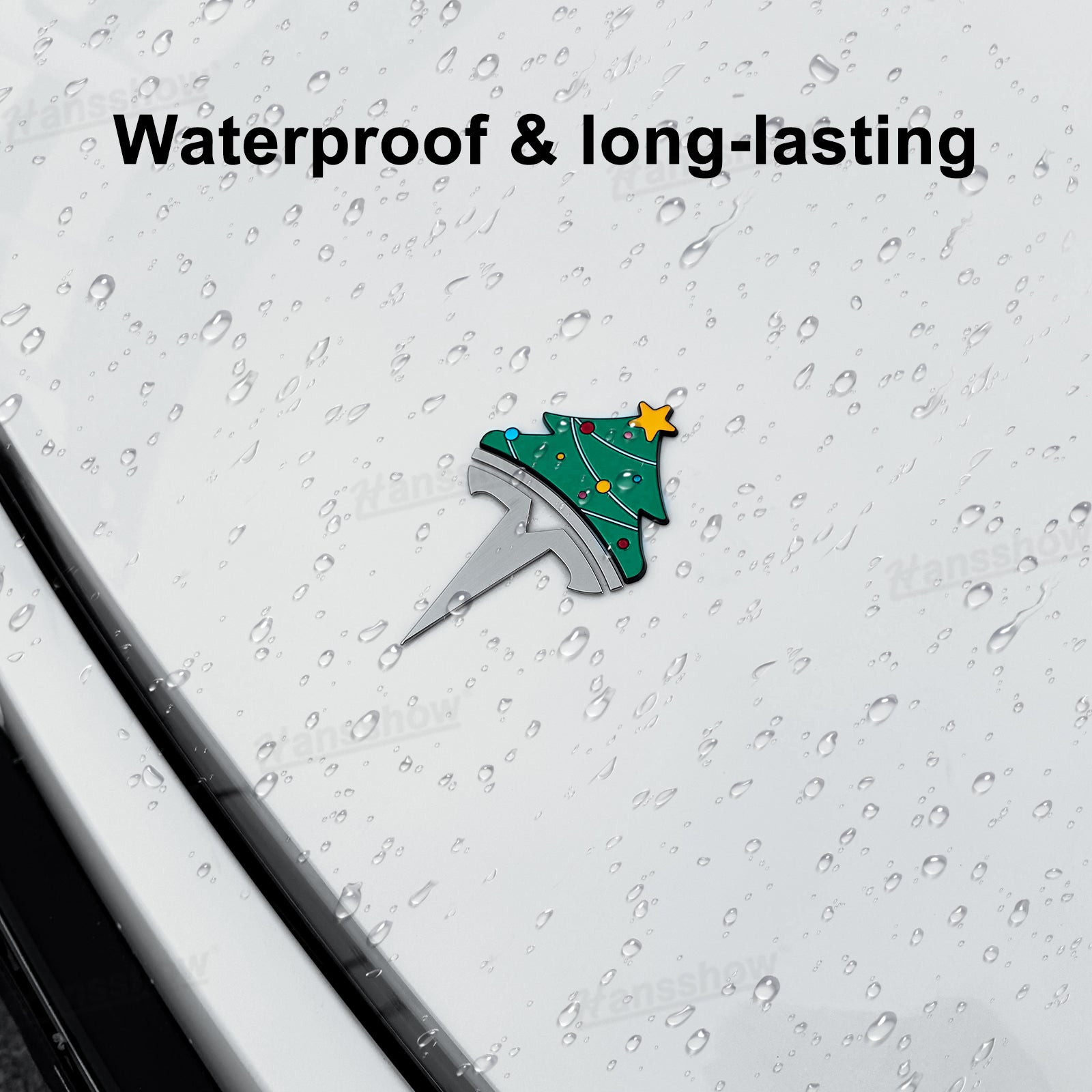 3D Christmas Decorations Waterproof Sticker Cartoon Emblem Decal for Tesla...