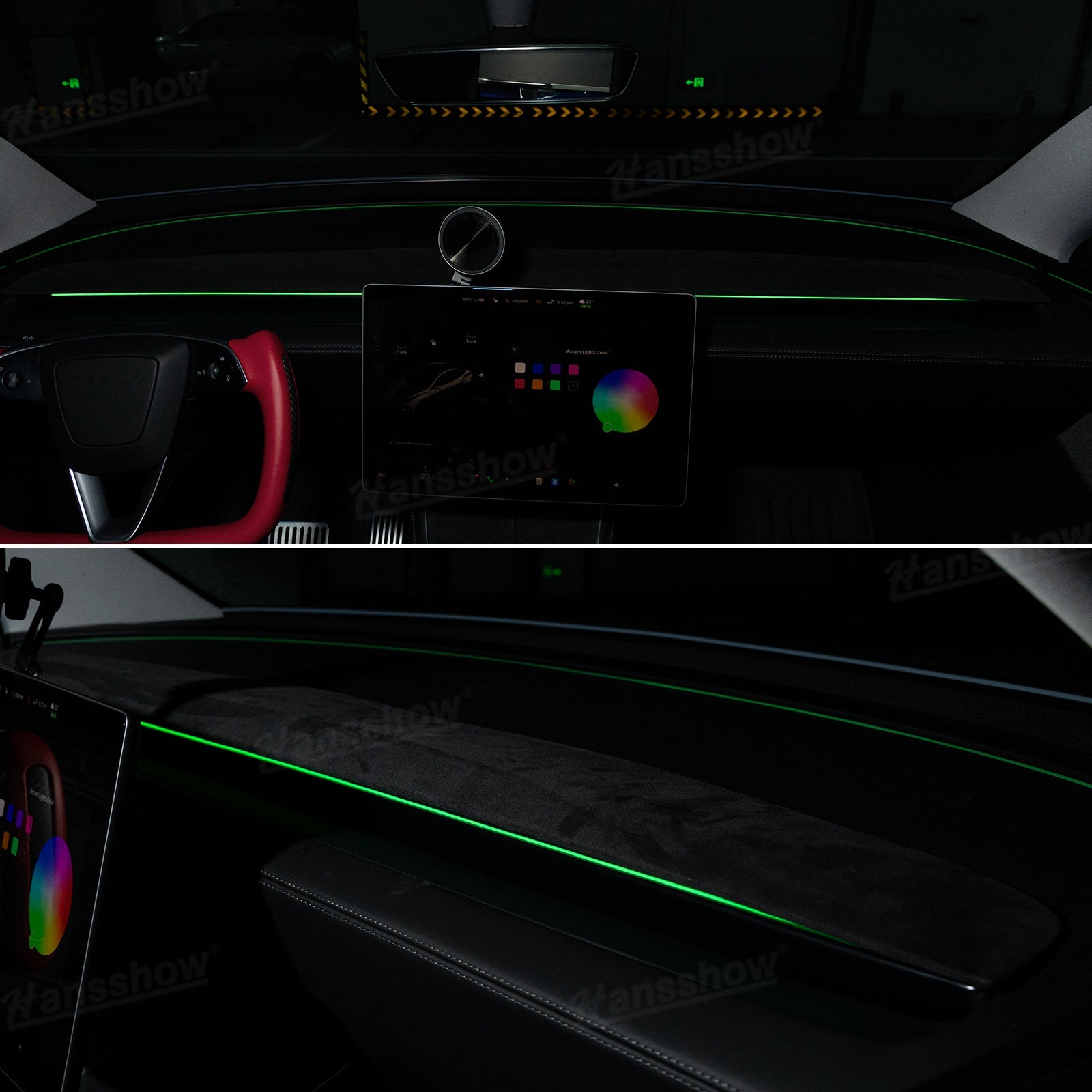 Streamer Ambient Light for Tesla Model Y & 3 user experience