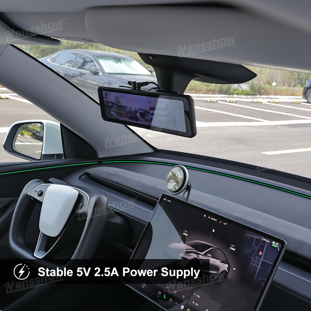 Model Y Juniper Rearview Mirror 10 Inch Dash Cam with 4K display