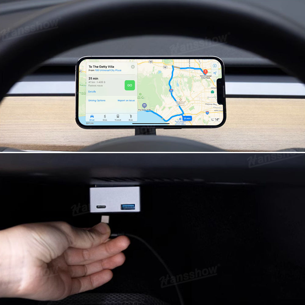 Model Y Juniper USB Hub & OBD Hub Adapter with LED lights on