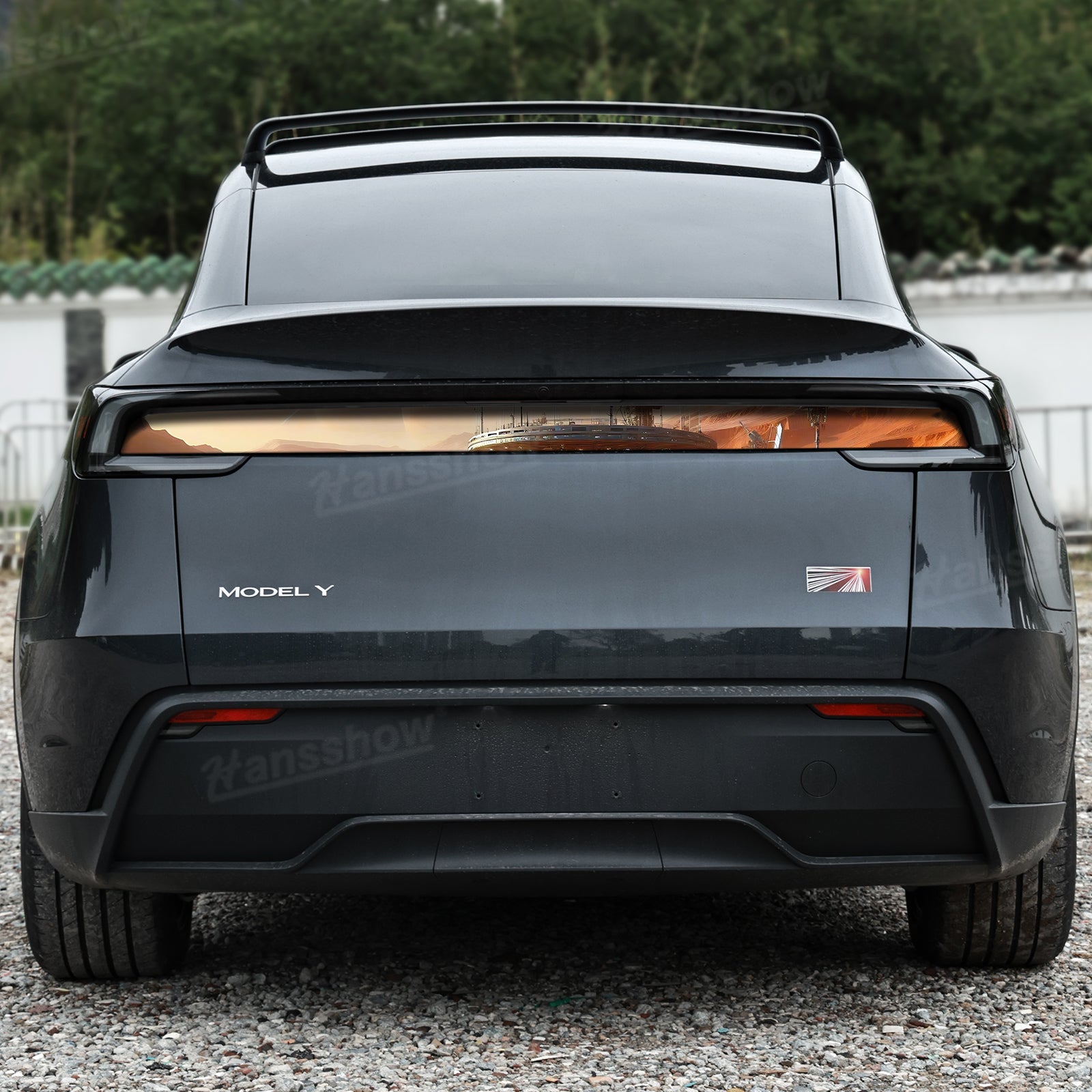 Model Y Juniper Liftgate Panel Wrap Vinyl Wrap Tailgate Applique - color comparison