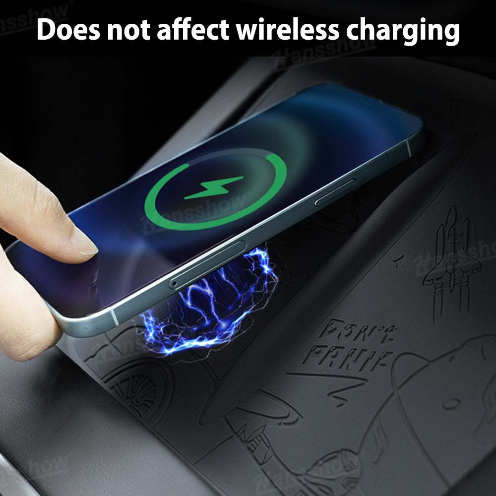 Model Y Juniper Wireless Charging Silicone Pad side angle