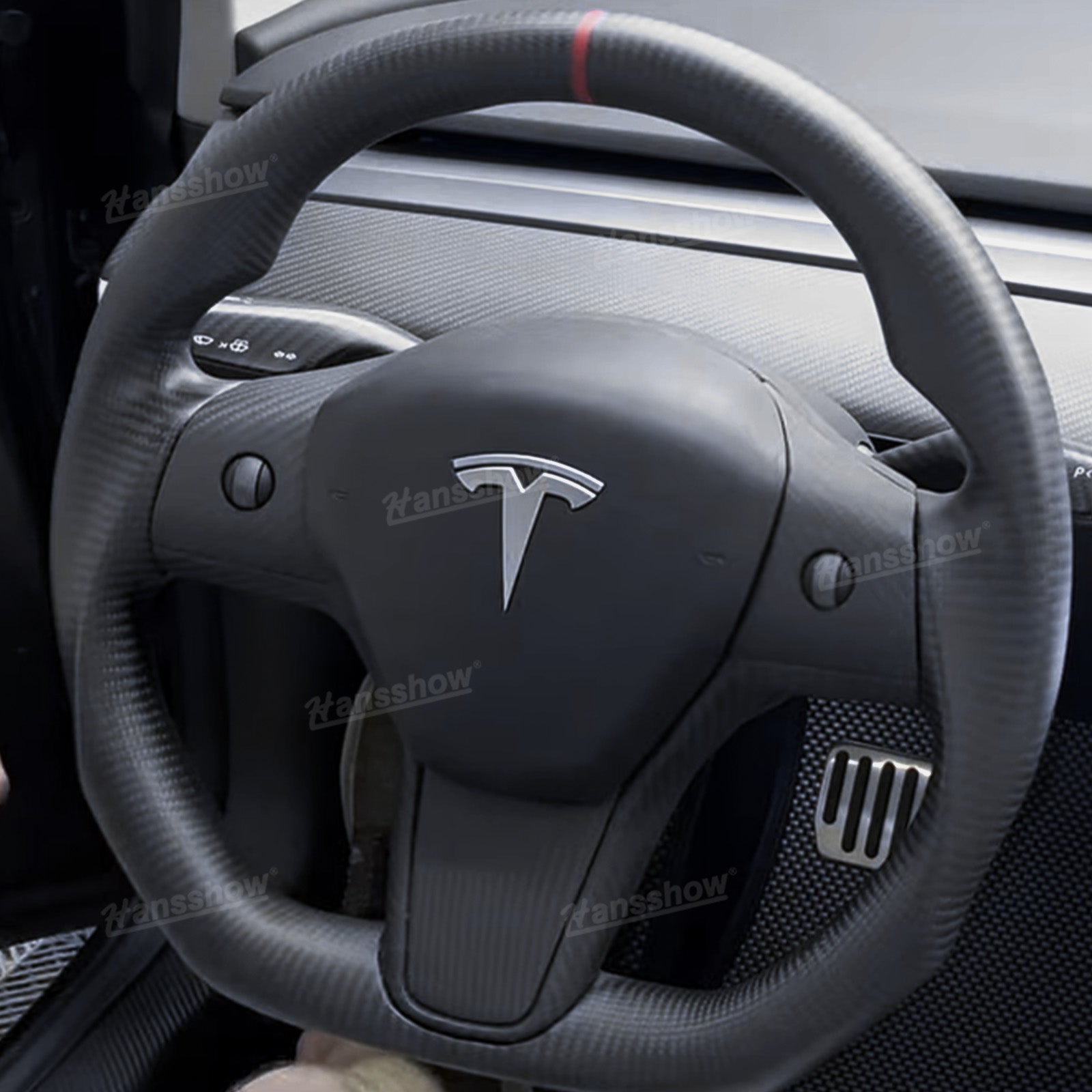 Model 3/Y Full Carbon Fiber Steering for Tesla Model Y